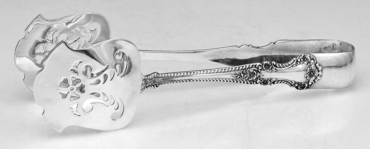 Cambridge (Sterling, 1899) Large Solid Sandwich Tongs by Gorham Silver-1