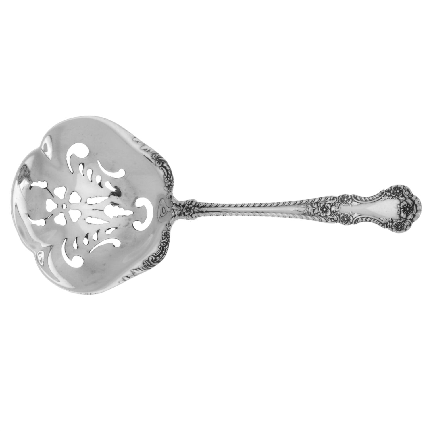 Cambridge (Sterling, 1899) Solid Bon Bon Spoon with Pierced Bowl by Gorham Silver-1