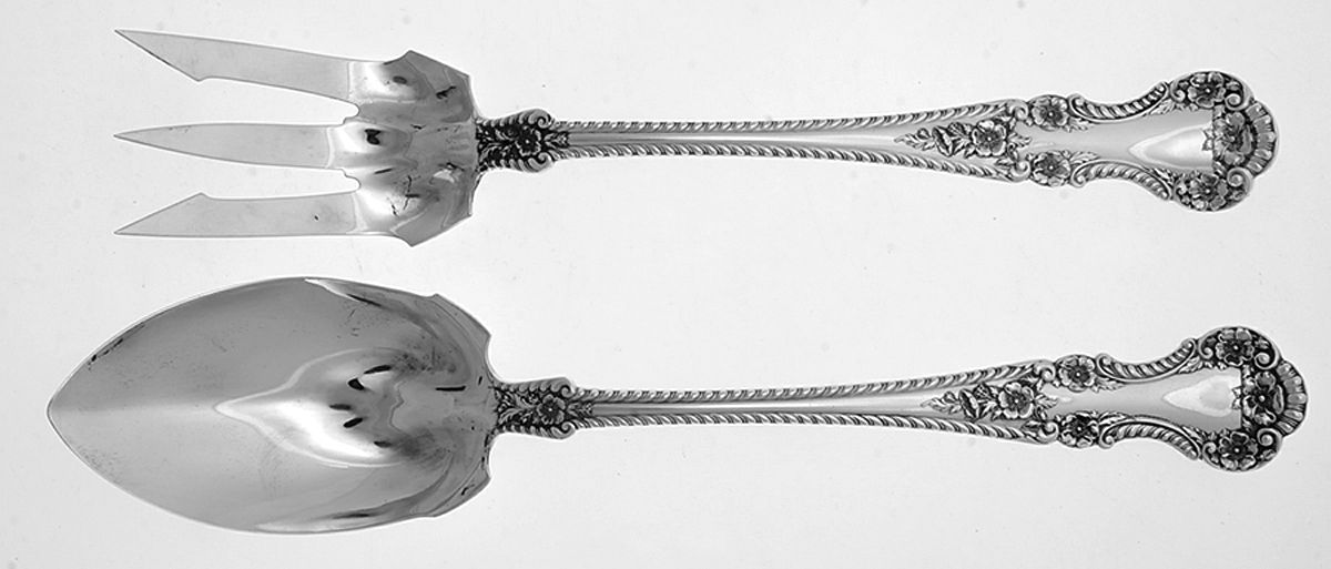 Cambridge (Sterling, 1899) Solid Oversize 2-Piece Vegetable Serving Set by Gorham Silver-1