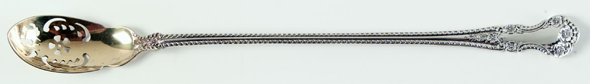 Cambridge (Sterling, 1899) Pierced Bowl Long Handle Olive Spoon by Gorham Silver-1