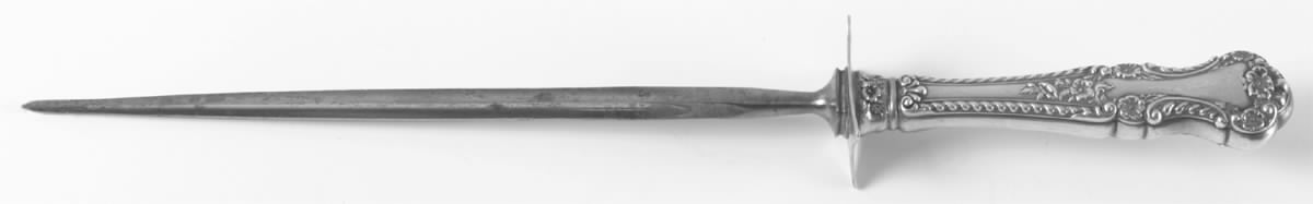 Cambridge (Sterling, 1899) Large Roast Steel Rod Knife Sharpener by Gorham Silver-1