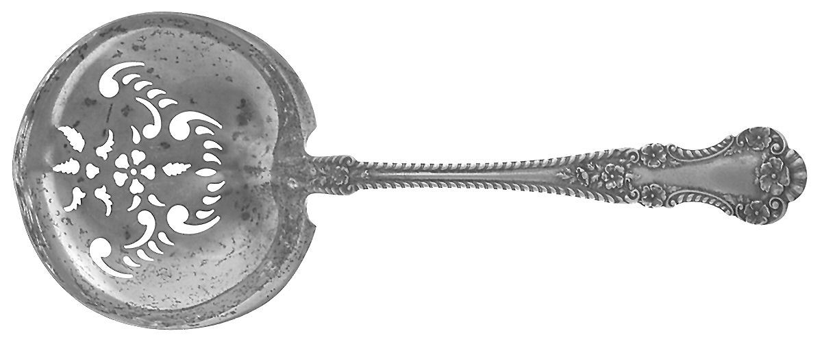Cambridge (Sterling, 1899) Large Pierced Pea Serving Spoon by Gorham Silver-1