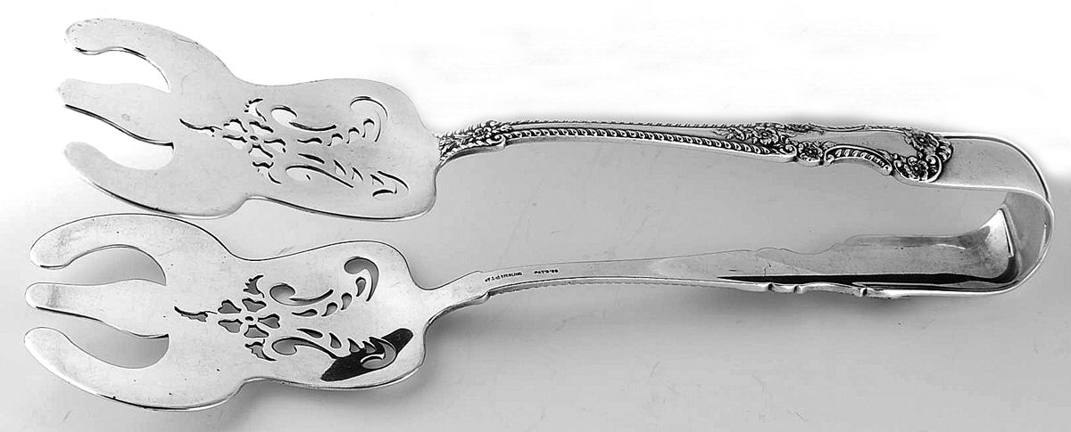 Cambridge (Sterling, 1899) Solid Piece Aspragus Tongs by Gorham Silver-1