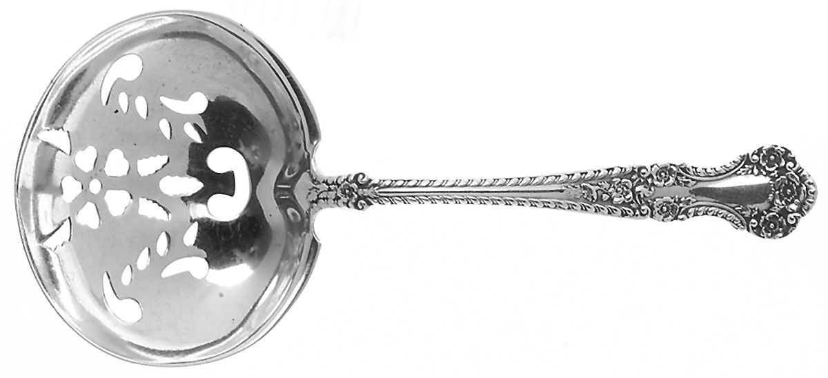 Cambridge (Sterling, 1899) Solid Bon Bon Spoon with Pierced Bowl by Gorham Silver-1