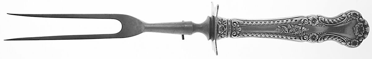 Cambridge (Sterling, 1899) Large Stainless-Prong Roast Carving Fork by Gorham Silver-1