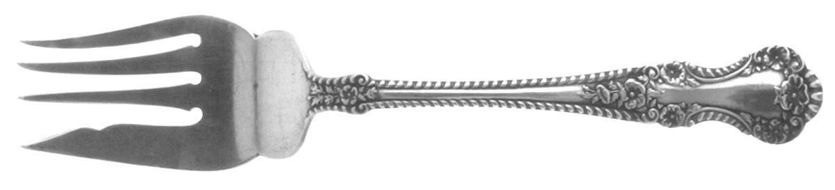 Cambridge (Sterling, 1899) Medium Solid Cold Meat Serving Fork by Gorham Silver-1