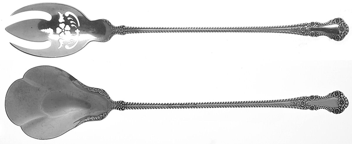Cambridge (Sterling, 1899) 2 Pc Large Lettuce Serving Set by Gorham Silver-1