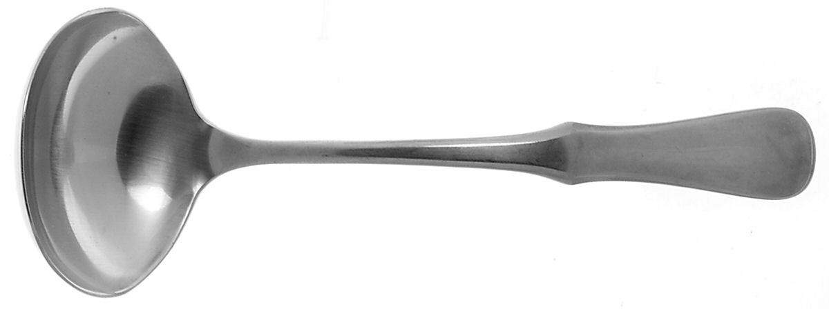 Cambridge (Stainless, Satin Finish) Solid Gravy Ladle by Gorham Silver-1