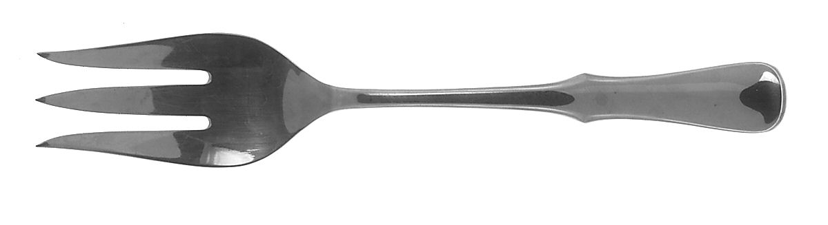 Cambridge (Stainless, Glossy Finish) Medium Solid Cold Meat Serving Fork by Gorham Silver-1