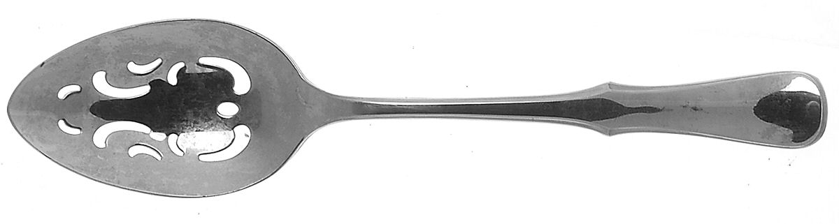 Cambridge (Stainless, Glossy Finish) Pierced Tablespoon (Serving Spoon) by Gorham Silver-1
