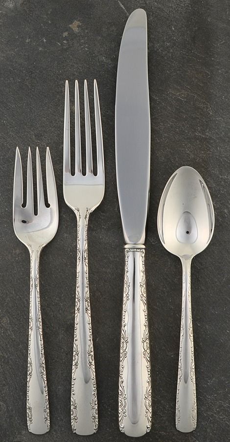 Camellia (Sterling, 1941-1942, No Monos) 4 Piece Dinner Size Setting by Gorham Silver-1