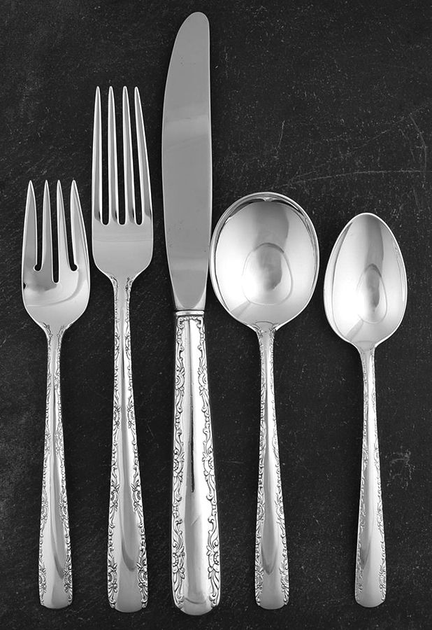 Camellia (Sterling, 1941-1942, No Monos) 5 Piece Dinner Size Setting by Gorham Silver-1