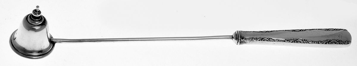 Camellia (Sterling, 1941-1942, No Monos) Candle Snuffer with Sterling Implement by Gorham Silver-1