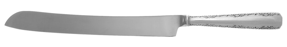 Camellia (Sterling, 1941-1942, No Monos) Wedding Cake Knife with Stainless Blade HC by Gorham Silver-1