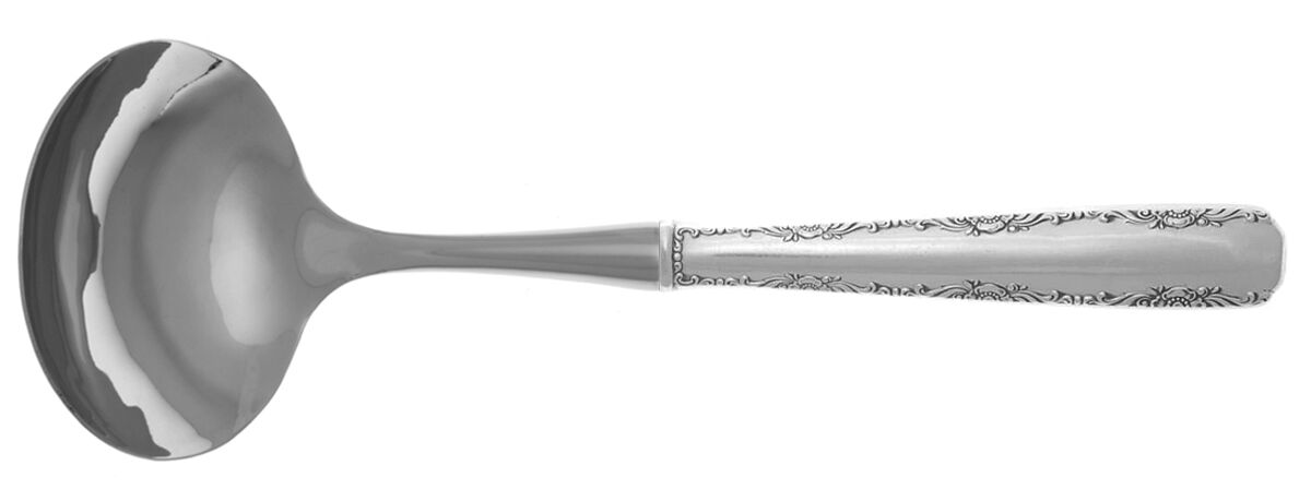 Camellia (Sterling, 1941-1942, No Monos) Gravy Ladle with No Spout Stainless Bowl HC by Gorham Silver-1
