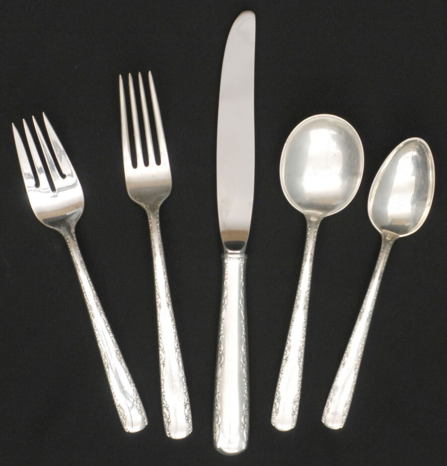 Camellia (Sterling, 1941-1942, No Monos) 40 Piece Estate Set by Gorham Silver-1