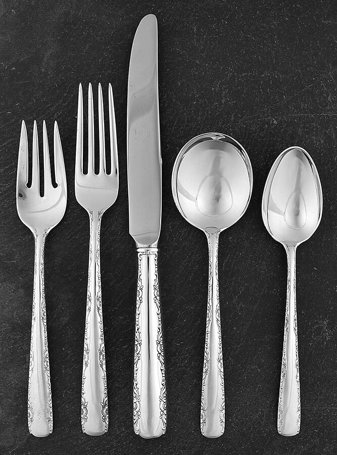 Camellia (Sterling, 1941-1942, No Monos) 40 Piece Estate Set by Gorham Silver-1