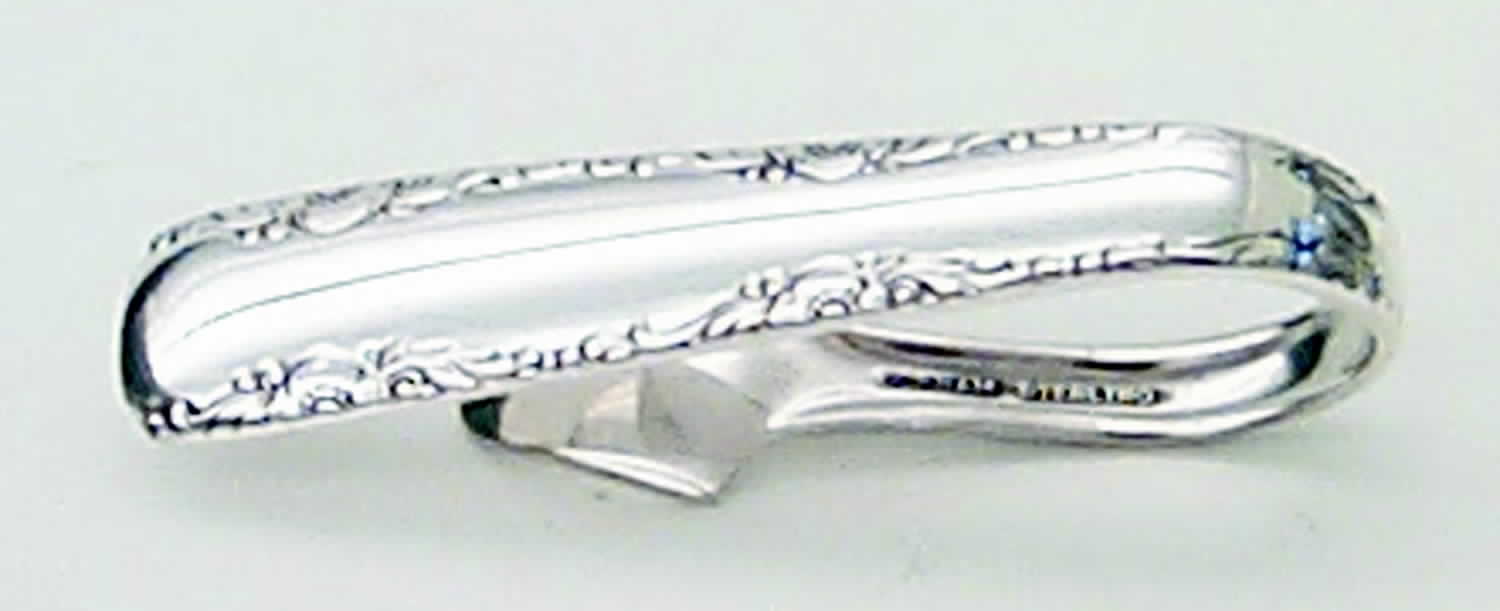 Camellia (Sterling, 1941-1942, No Monos) Napkin Clip HC by Gorham Silver-1