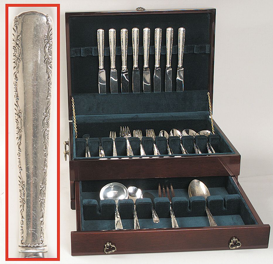 Camellia (Sterling, 1941-1942, No Monos) 61 Piece Set by Gorham Silver-1