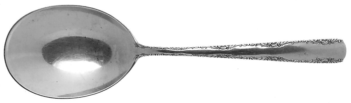 Camellia (Sterling, 1941-1942, No Monos) Solid Salad Serving Spoon by Gorham Silver-1