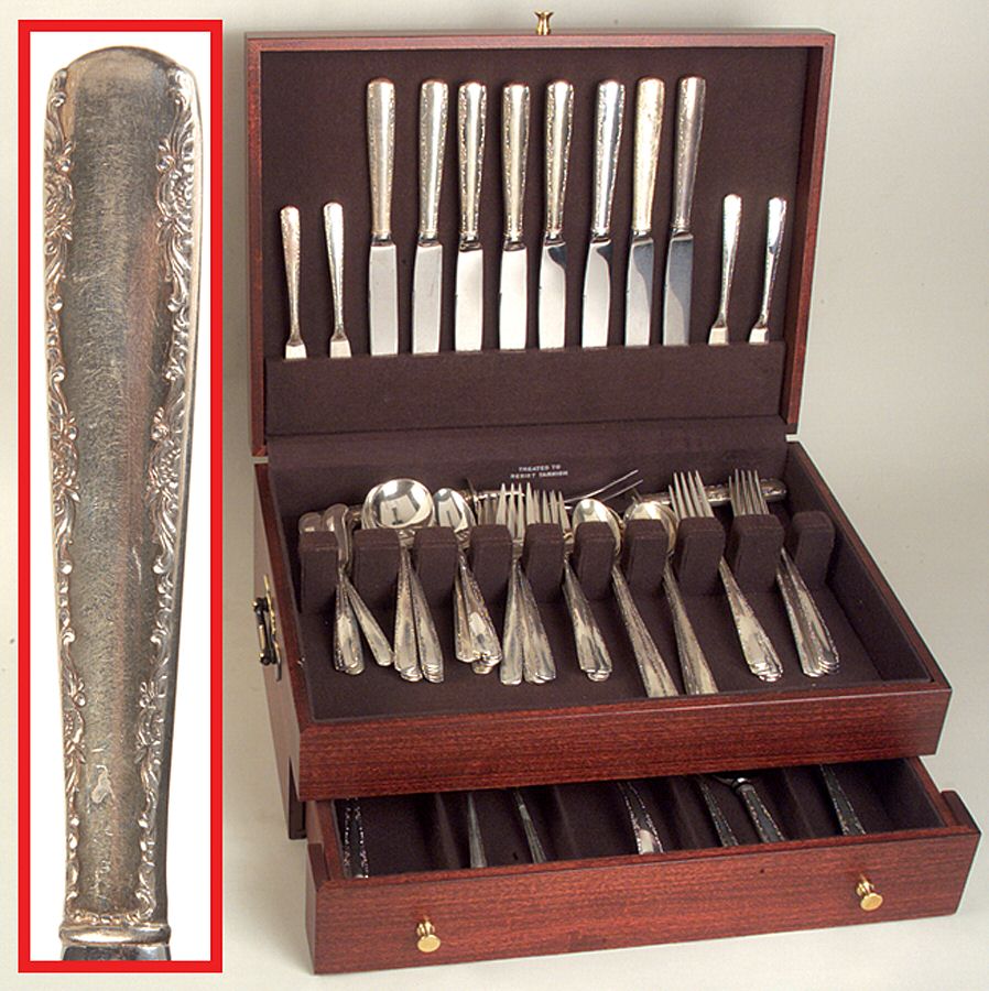 Camellia (Sterling, 1941-1942, No Monos) 65 Piece Set by Gorham Silver-1