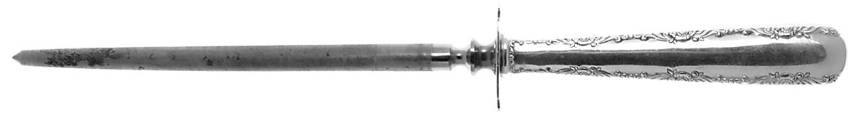 Camellia (Sterling, 1941-1942, No Monos) Small Knife Sharpener W/Sterling Guard by Gorham Silver-1