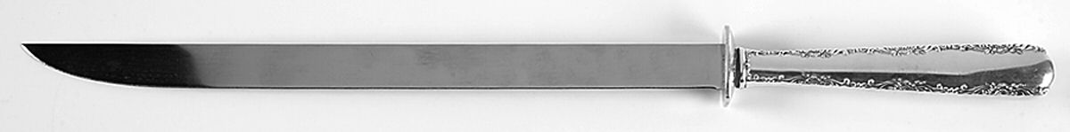 Camellia (Sterling, 1941-1942, No Monos) Large Stainless Blade Roast Carving Knife by Gorham Silver-1