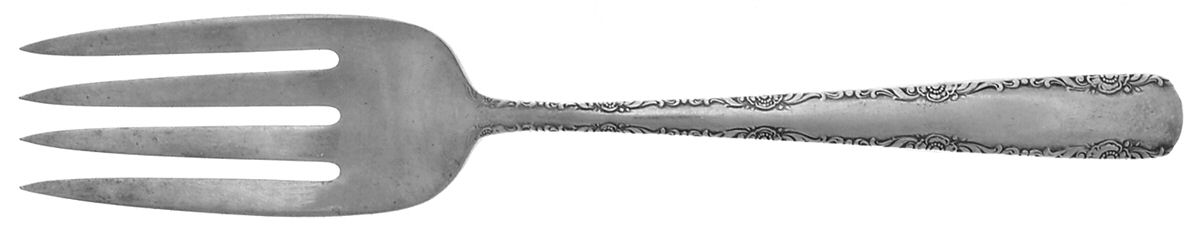 Camellia (Sterling, 1941-1942, No Monos) Medium Solid Cold Meat Serving Fork by Gorham Silver-1