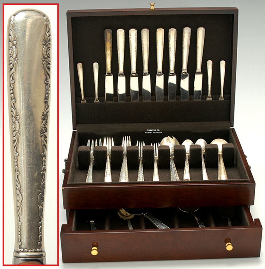 Camellia (Sterling, 1941-1942, No Monos) 66 Piece Set by Gorham Silver-1
