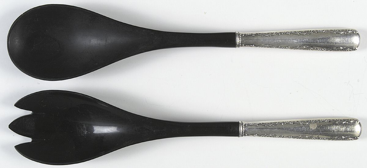 Camellia (Sterling, 1941-1942, No Monos) Plastic Bowl 2-Piece Salad Set by Gorham Silver-1