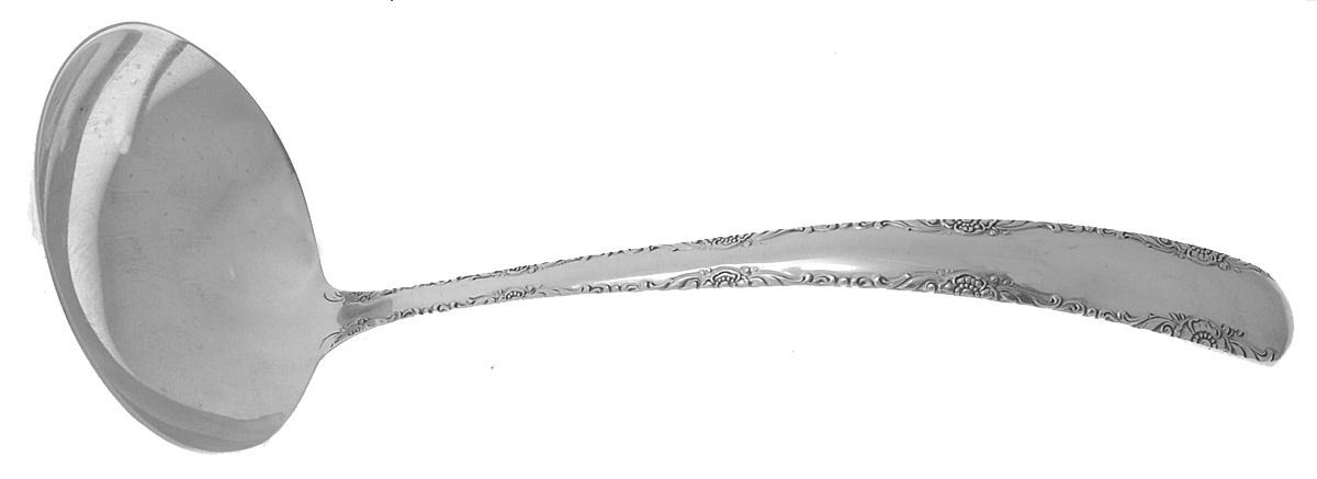 Camellia (Sterling, 1941-1942, No Monos) Solid Gravy Ladle by Gorham Silver-1