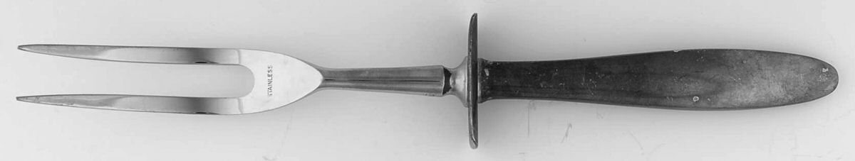 Ceres-Wheat II (Silverplate, 1955) Small Steak Carving Fork with Stainless Prongs by Gorham Silver-1