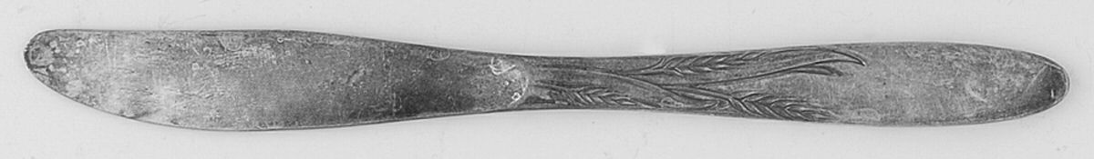 Ceres-Wheat II (Silverplate, 1955) Flat Handle Butter Spreader by Gorham Silver-1