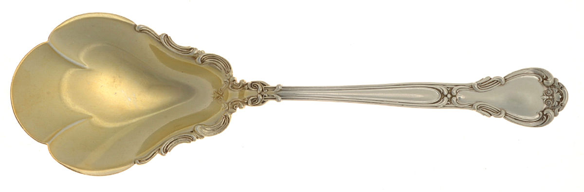 Chantilly (Sterling, 1895, Lion-Anchor-G, No Mono) Solid Salad Serving Spoon by Gorham Silver-1
