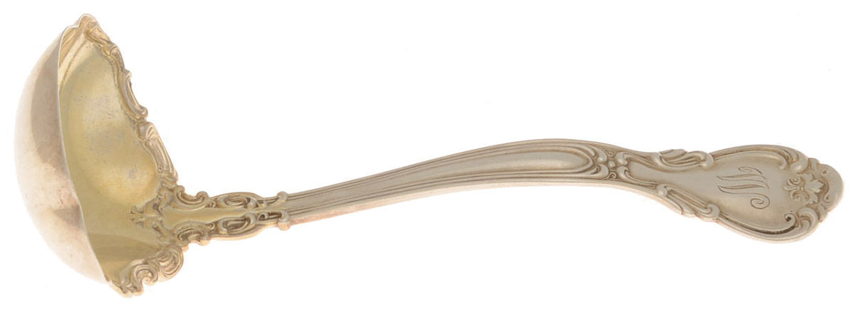 Chantilly (Sterling, 1895, Lion-Anchor-G, No Mono) Solid Piece Cream Ladle by Gorham Silver-1