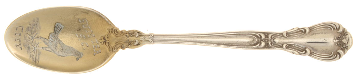 Chantilly (Sterling, 1895, Lion-Anchor-G, No Mono) Souvenir Spoon (Demitasse) by Gorham Silver-1