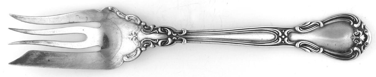 Chantilly (Sterling, 1895, Lion-Anchor-G, No Mono) Medium Solid Cold Meat Serving Fork by Gorham Silver-1