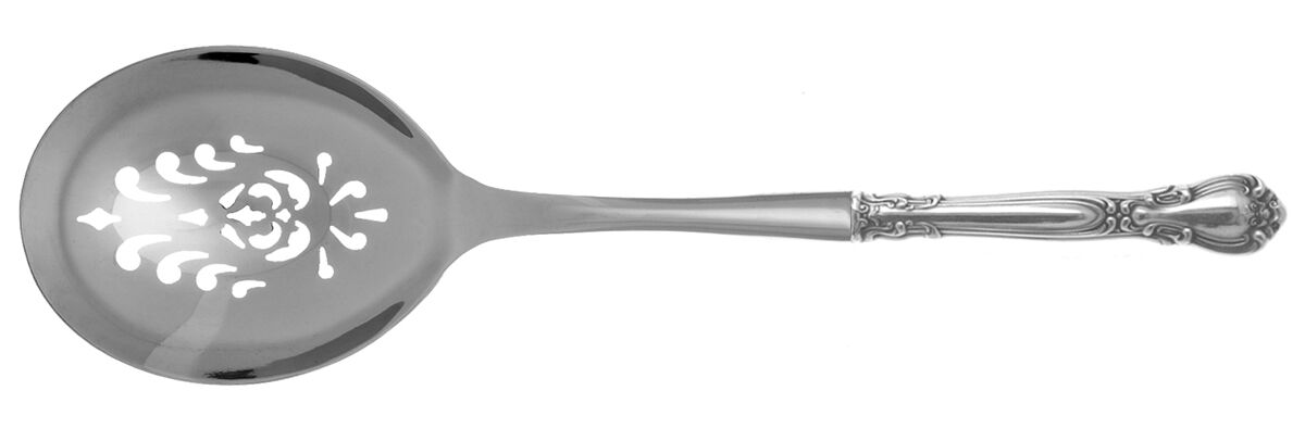 Chantilly (Sterling, 1895, Lion-Anchor-G, No Mono) Casserole Spoon with Pierced Stainless Bowl HC by Gorham Silver-1