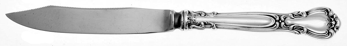 Chantilly (Sterling, 1895, Lion-Anchor-G, No Mono) Orange Knife with Stainless Blade by Gorham Silver-1