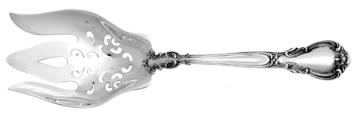 Chantilly (Sterling, 1895, Lion-Anchor-G, No Mono) Vegetable Serving Fork (Solid) by Gorham Silver-1
