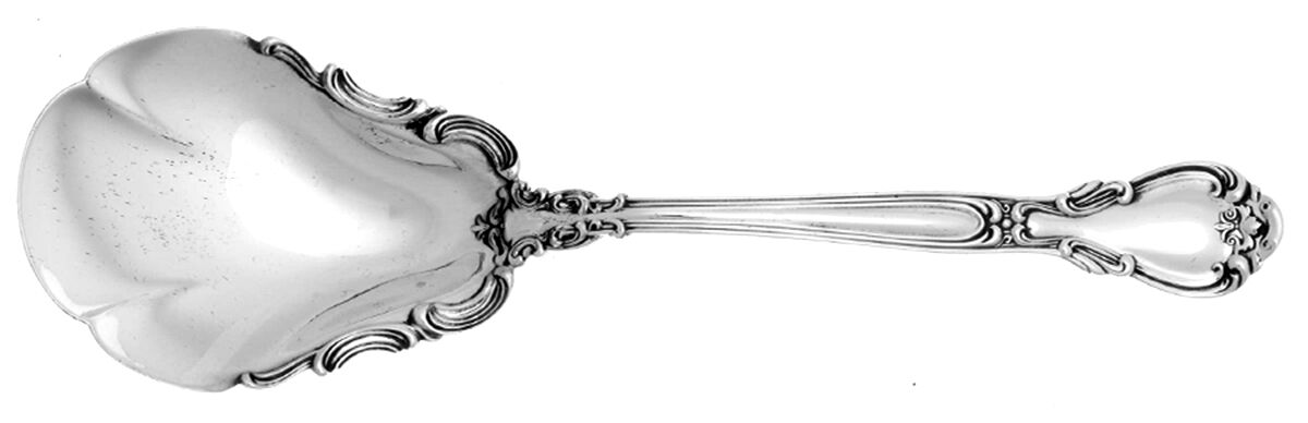 Chantilly (Sterling, 1895, Lion-Anchor-G, No Mono) Large Jelly Spoon by Gorham Silver-1