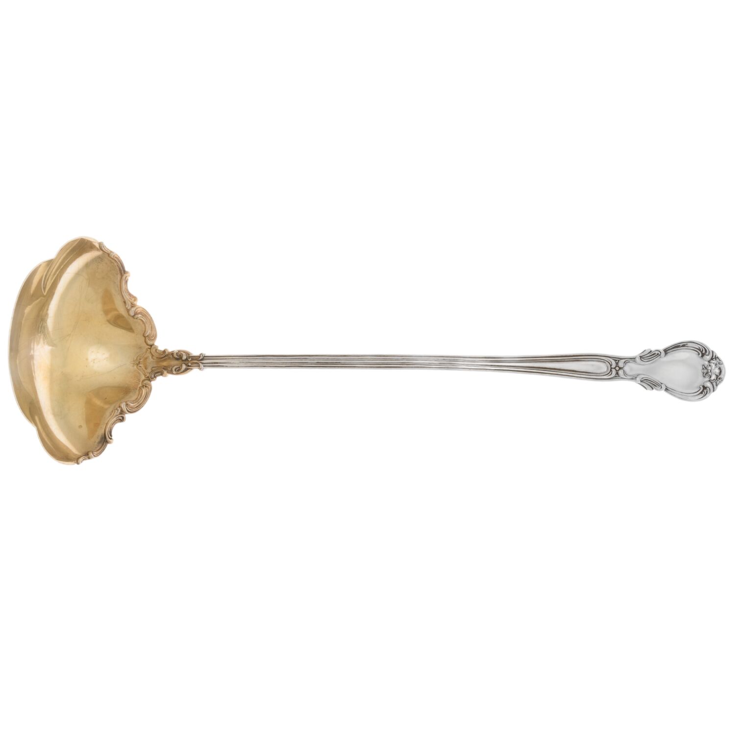 Chantilly (Sterling, 1895, Lion-Anchor-G, No Mono) Ladle-Soup/Solid-Small by Gorham Silver-1