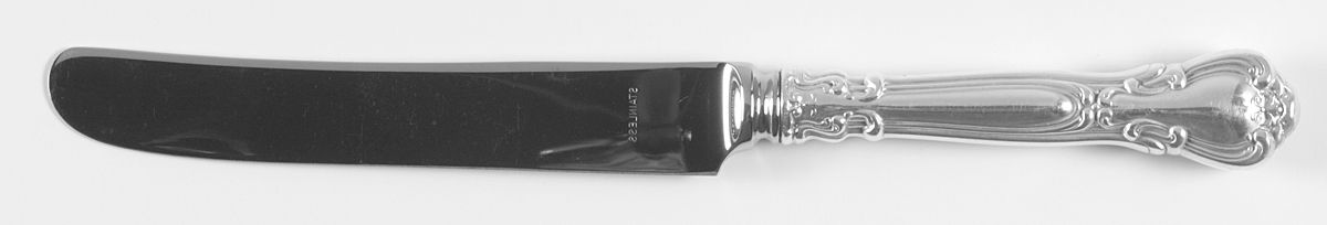 Chantilly (Sterling, 1895, Lion-Anchor-G, No Mono) Old French Hollow Knife with Bolster by Gorham Silver-1