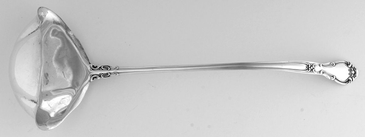 Chantilly (Sterling, 1895, Lion-Anchor-G, No Mono) Bouillon Ladle by Gorham Silver-1