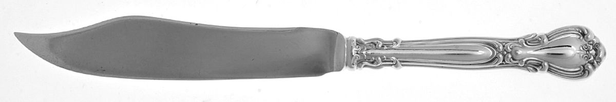 Chantilly (Sterling, 1895, Lion-Anchor-G, No Mono) Individual Hollow Handle Fish Knife-Sterling Blade by Gorham Silver-1