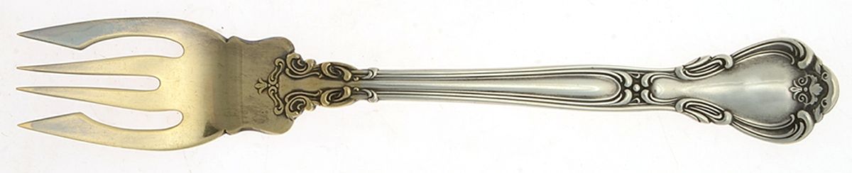 Chantilly (Sterling, 1895, Lion-Anchor-G, No Mono) Large Individual Solid Fish/Salad Fork by Gorham Silver-1
