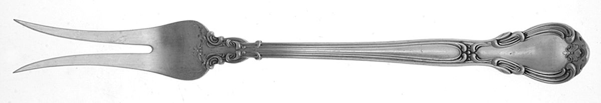 Chantilly (Sterling, 1895, Lion-Anchor-G, No Mono) Solid Chop Serving Fork by Gorham Silver-1