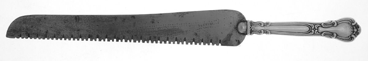 Chantilly (Sterling, 1895, Lion-Anchor-G, No Mono) Bread Knife with Silverplate Blade by Gorham Silver-1