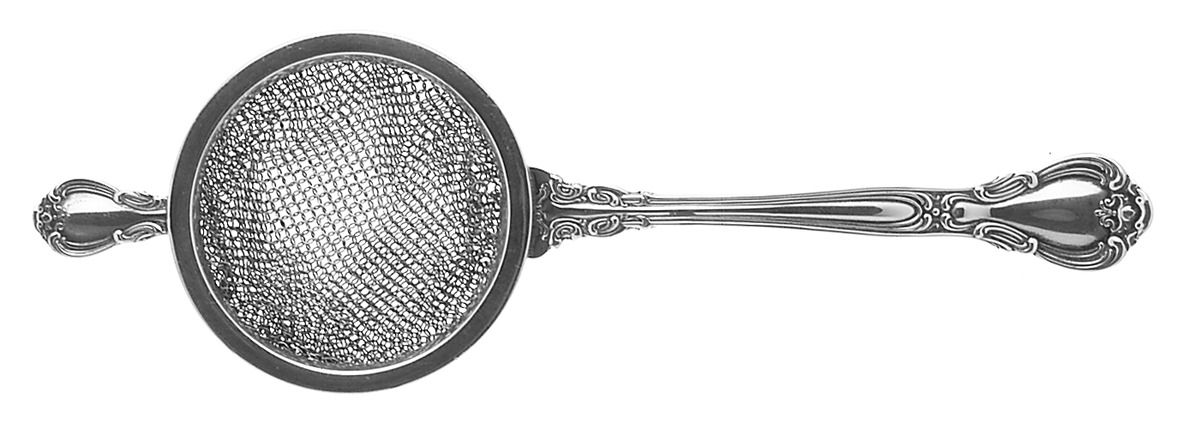 Chantilly (Sterling, 1895, Lion-Anchor-G, No Mono) Tea Strainer with Mesh Bowl by Gorham Silver-1