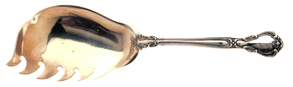 Chantilly (Sterling, 1895, Lion-Anchor-G, No Mono) Entree/Macaroni/Oyster Server by Gorham Silver-1